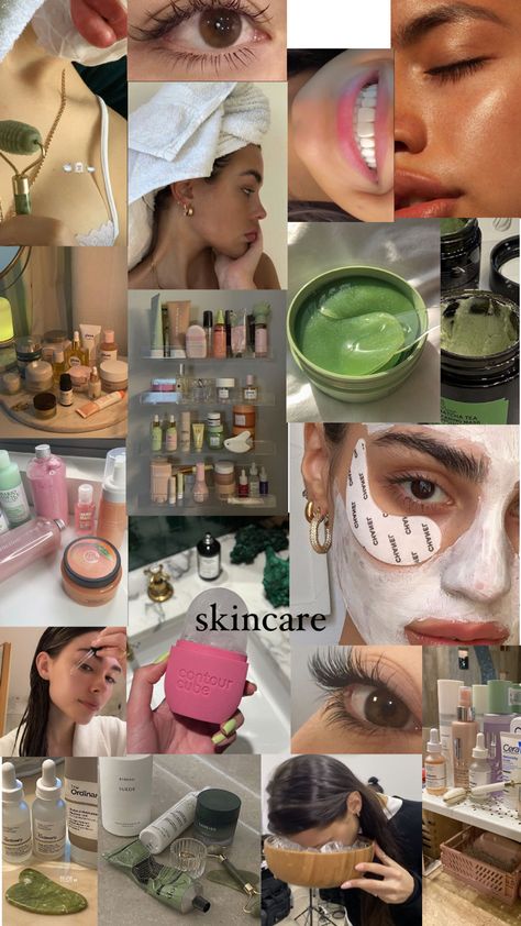 Skin Care Mood Board, Skin Care Vision Board, Beauty Maintenance, Haut Routine, Pretty Skin Care, Healthy Lifestyle Motivation, Beauty Goals, Pretty Skin, Healthy Girl