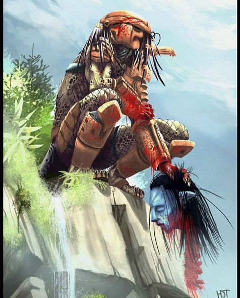 Aliens Colonial Marines, Predator Artwork, Predator Alien Art, Predator Movie, Art Alien, Alien Vs Predator, Alien Races, Alien Vs, Pop Culture Art