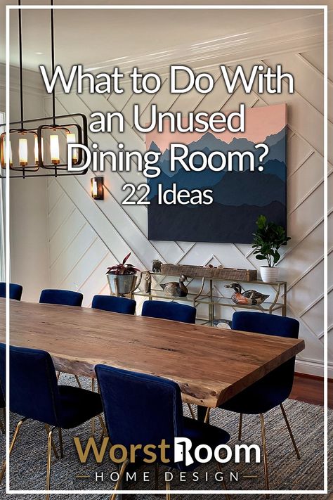 What to Do With an Unused Dining Room? 22 Ideas Other Uses For A Dining Room, Dining Room Tv Ideas, What To Do With A Dining Room Spaces, Instead Of Dining Room Ideas, Turn Dining Room Into Tv Room, Other Uses For Dining Room Space, Uses For Dining Room Space, Dining Room Space Alternatives, Walk Through Dining Room Ideas