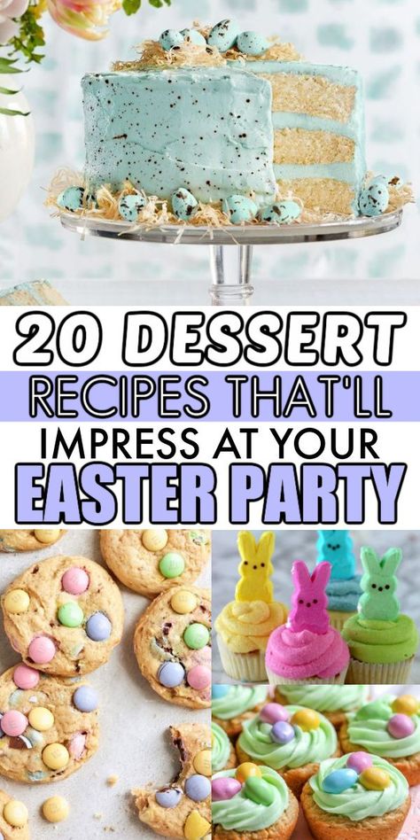 Desserts For Large Groups, Easter Brunch Dessert, Easter Potluck, Cute Easter Desserts, Easter Deserts, Funny Easter Eggs, Easter Party Food, Easter Foods, Easter Meal