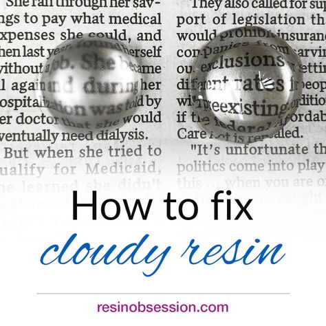 Learn how to fix cloudy resin with these simple tips. Specific instructions and helpful videos. Save your resin project and make it shiny again! Resin Techniques, Resin Tips, Resin Arts, Resin Crafting, Resin Art Supplies, How To Make Resin, Resin Creations, Epoxy Resin Diy, Resin Crafts Tutorial