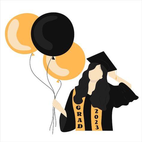 Graduation Silhouette, Graduation Logo, Balloons Graduation, Cap Drawing, Graduation Art, English Projects, Its A Girl Balloons, Flower Bedroom, Happy Birthday Template