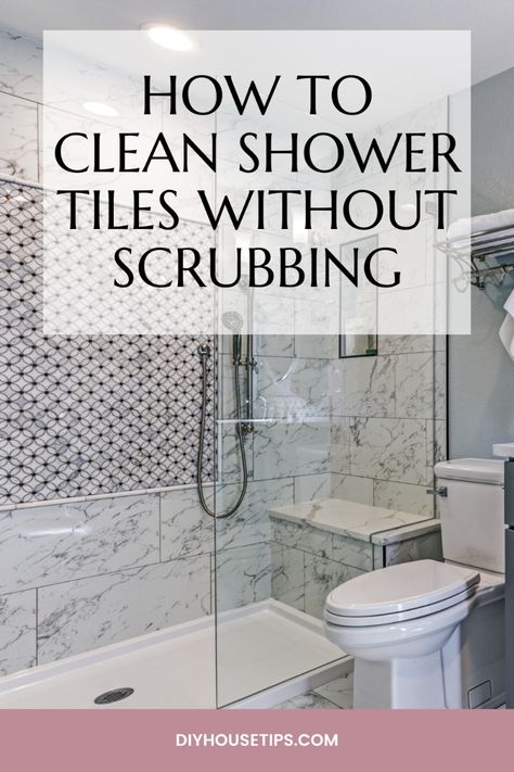 🛁✨ Say goodbye to scrubbing and hello to sparkling shower tiles! Discover the easiest, most effective way to clean your shower tiles without all the elbow grease. From clever hacks to the best cleaning solutions, you'll find everything you need to make your bathroom shine with minimal effort. Get ready to transform your cleaning routine! 🚿💎  #CleaningHacks #ShowerTileTips #EasyCleaning #HomeHacks #SparklingBathroom Cleaning Shower Tiles And Grout, How To Clean A Tile Shower Wall, Clean Shower Tile And Grout, How To Clean Shower Grout, How To Clean Grout In Shower Tile, Cleaning Tile Shower Walls, How To Clean Tile Shower Walls, Cleaning Shower Hacks, Tile Shower Cleaning Hacks