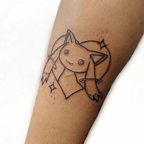 Madoka Magica Tattoo, Portland Tattoo, Portland Art, Tattoo Flash Sheet, Line Work Tattoo, Dream Tattoos, Cute Anime Profile Pictures, Anime Tattoos, Piercing Tattoo