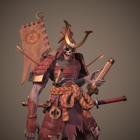 ArtStation - Undead Samurai, Kasparas Preisas Undead Samurai, Undead Warrior, Samurai Concept, Female Orc, Guerriero Samurai, Samurai Artwork, Japanese Warrior, Gundam Custom Build, D D Monsters