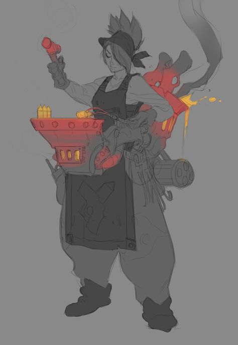 ArtStation - Blacksmith NPC, Leoni Fezz Fantasy Forge Concept Art, Blacksmith Concept Art, Anime Blacksmith, Steampunk Character, Ship Ideas, Dnd Stuff, Roleplay Characters, Female Character Concept, Arte Robot