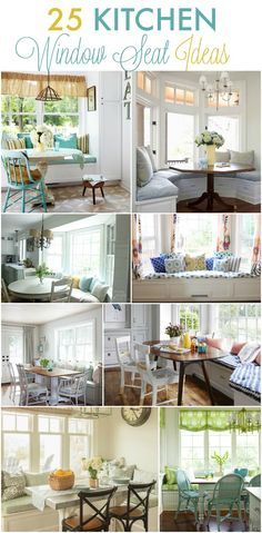 25 Kitchen window seat ideas Kitchen Window Table Ideas, Window Bench Table Kitchen, Table For Bay Window Kitchen, Round Bay Window Seat, Small Bay Window Breakfast Nook, Window Seating In Kitchen, Breakfast Nooks Bay Window, Kitchen Table In Front Of Window, Window Nook Kitchen