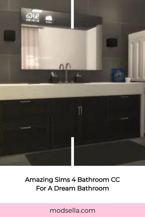 23+ Must-Have Sims 4 Bathroom CC For A Dream Bathroom Sims 4 Big Mirror, Sims 4 Cc Furniture Bathroom Mirror, Sims 4 Bathroom Mirror, Sims 4 Smart Mirror, Smart Mirror Sims 4 Cc, Sims 4 Cc Bathroom Mirror, Sims 4 Cc Mirror With Lights, Sims4 Mirror, Sims 4 Cc Toilet