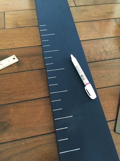 Height Chart Diy, Growth Chart Ruler Diy, Diy Growth Chart, Wall Ruler, Growth Ruler, Sharpie Paint Pens, A Thoughtful Place, Growth Chart Ruler, Height Chart