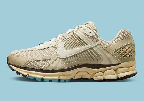 Nike Zoom Vomero 5 "Oatmeal" now available online Air Zoom Vomero 5, Gold Outfits, Nike Zoom Vomero 5, Zoom Vomero 5, Nike Vomero, Vomero 5, Gold Outfit, Vintage Sneakers, New Sneakers