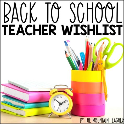 Teacher Wish List Ideas, Teacher Wishlist, Wish List Ideas, Professional Development Books, Teacher Wish List, Laminating Paper, Book Bins, Flair Pens, Elementary School Classroom