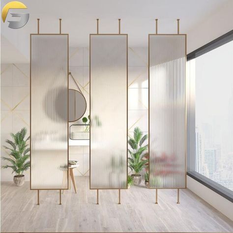 Glass Partition Designs, Airy Interior, Mirror Room Divider, Convent Garden, Room Partition Wall, Room Divider Ideas, Wall Partition Design, Glass Partition Wall, Metal Room Divider