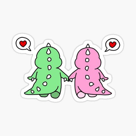 Dinosaurs, Holding Hands, Vinyl Decal, In Love, Vinyl, Cars, For Sale