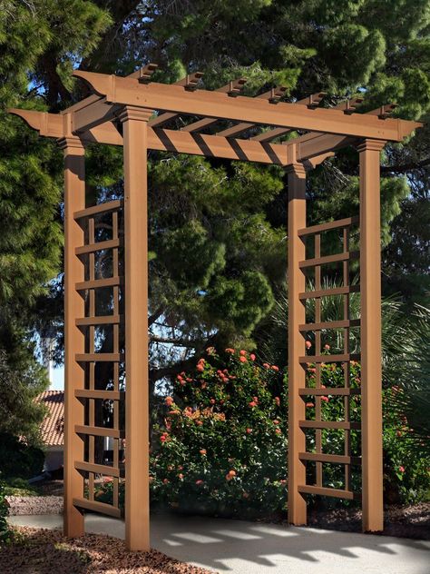 Living Pergola, Pergola Modern, New England Arbors, Curved Pergola, Garage Pergola, Wood Arbor, Wooden Arbor, Small Pergola, Pergola Diy