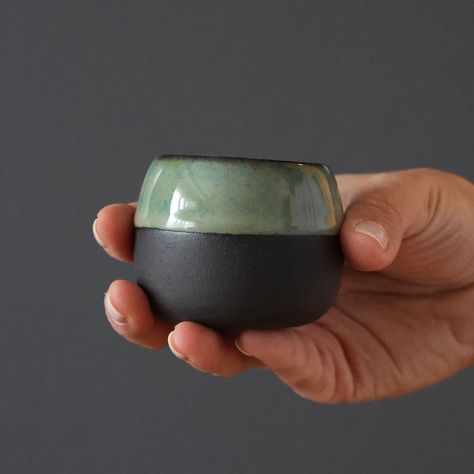 Black and Blue Stoneware Ceramic, Small Single Espresso Shot Cup, Minimalistic, Glazed in Blue, Gift For Him, Gift for her, 75ml / 2.5 oz A black stoneware cup glazed in stormy blue that is suitable for coffee servings such as single shot espresso and turkish coffee. It has a smooth black clay surface and a contrasting stormy blue inner surface. Even though it is designed as a drinkware, it is also can be used as a succulent pot or dipping cup. Capacity : 75 ml / 2.5 oz This product is handmade Coffee Mug Ceramic, Coffee Ceramic, Glazed Ceramic Bowls, Minimalist Pottery, Black Ceramics, Minimalist Ceramics, Black Ceramic, Handmade Ceramic Mug, Black Clay Ceramics