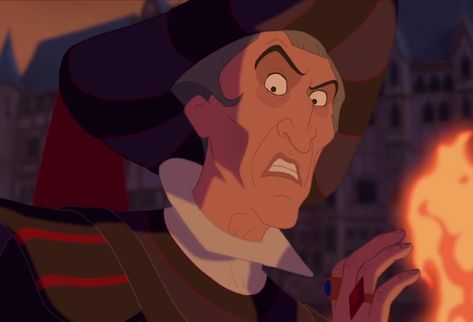 Hades Pfp, Frollo Disney, Judge Claude Frollo, Bells Of Notre Dame, Claude Frollo, Megan Rose, Sand Clock, Disney Version, Walt Disney Animation