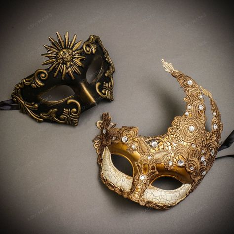 Moon Masquerade Mask, Masquerade Mask Aesthetic, Black And Gold Masquerade Mask, Masquerade Aesthetic, Masquerade Mask Black, Venetian Costume, Gold Masquerade Mask, Venetian Masquerade Masks, Mask Aesthetic