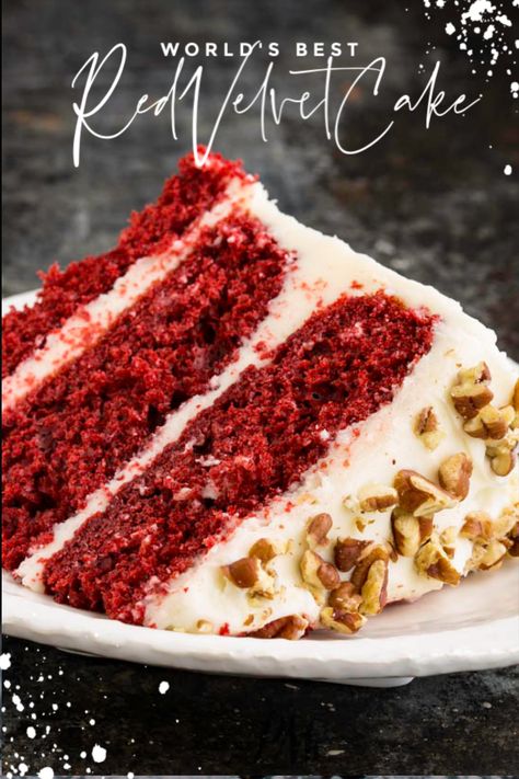 Red Velvet Sheet Cake Recipe, Red Velvet Sheet Cake, Cake Recipe With Sour Cream, Red Velvet Cake Recipes, Red Velvet Layer Cake, Red Velvet Cake Recipe Easy, Southern Red Velvet Cake, Homemade Red Velvet Cake, Recipe With Sour Cream