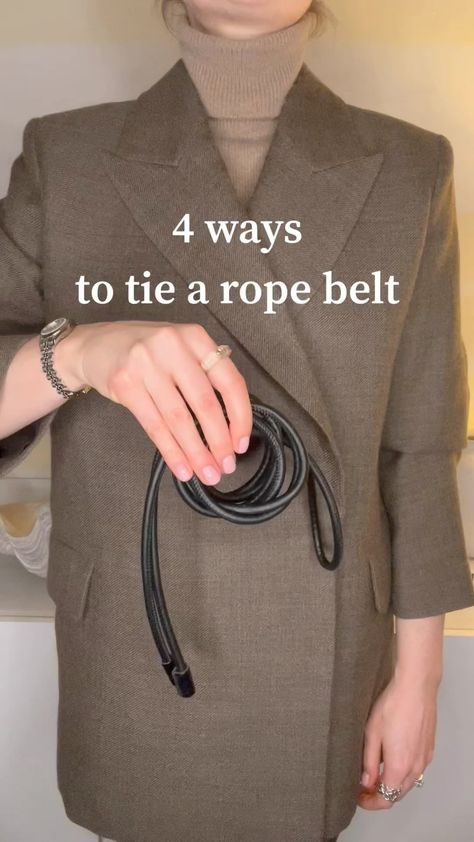 Olesya Schuler | Personal Stylist | Which one is your favorite? Comment below ⤵️ #ropebelt #howtotieabelt #belts #beltsforwomen #stilberatung | Instagram How To Tie A Rope Belt, Tie As A Belt, How To Tie A Belt, Rope Belt, Which One Are You, Personal Stylist, Belts For Women, Belts, Cute Outfits