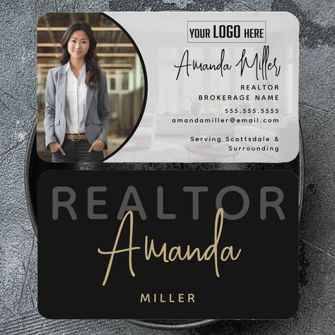 Personalized Logo Realtor Broker Real Estate Agent Real Estate Cards Business, Realtor Business Card Ideas Modern, Realtor Business Card Ideas, Luxury Real Estate Branding, Luxury Real Estate Brochure, Real Estate Agent Business Cards, Elegant Brochures, Real Estate Yard Signs, Calligraphy Branding