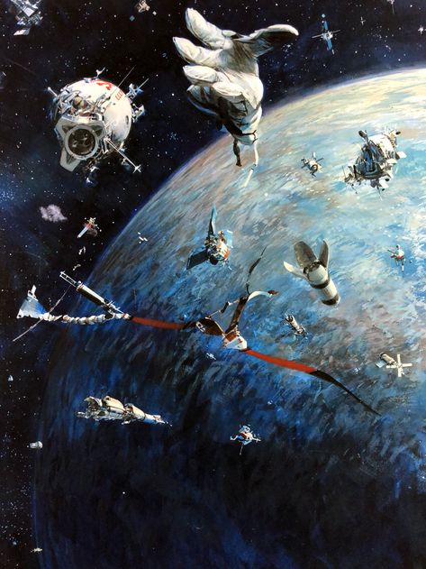 John Berkey, Exploration Art, Space Debris, Space Junk, Illustration Art Nouveau, Marine Artist, 70s Sci Fi Art, Animal Illustration Art, Planets Wallpaper