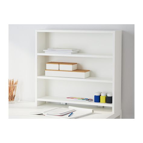 PÅHL Hutch IKEA Choose an expression to suit your home and style by turning either the green or white side of the back panel outwards. Pahl Ikea, Ikea Study Desk, Shelf Ikea, Interior Ikea, Bedroom And Playroom, Desktop Shelf, Homework Station, Ikea Shopping, Ikea Website