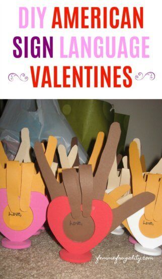 Asl Club Ideas, Valentines Language Activities For Kids, Asl Art Project, Sign Language Activities For Kids, Sign Language Bulletin Board Ideas, Asl Activities For Kids, Asl Preschool, Sign Language Activities, Language Games For Kids