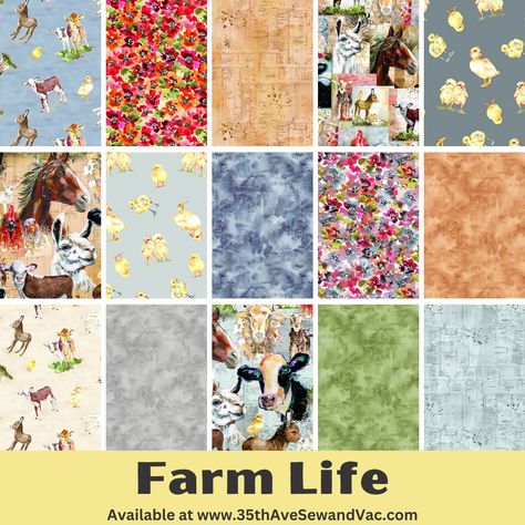 Incorporate a little color into your farmhouse chic decor with Farm Life, a new collection by Lexi Grenzer for Clothworks. Adorable animals and painterly florals pair with textural and collage aesthetic prints. The group rests on a solid foundation of silvery gray and subtle beige. What will you make? Quilting fabric, 100% cotton material, 43/44" wide. Painterly Florals, Farmhouse Chic Decor, Aesthetic Prints, Farmhouse Chic, Adorable Animals, Quilting Fabric, Chic Decor, Farm Life, Fabric Collection