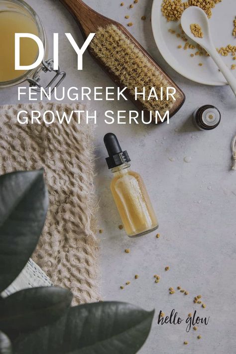 Learn to make a hair growth serum with fenugreek Hair Growth Serum Diy, Fenugreek For Hair, Hair Oil Recipe, Strengthen Hair Roots, Prevent Hair Fall, Strengthen Hair Follicles, Stronger Hair, Scalp Serum, Boost Hair Growth