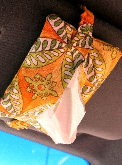 Car Visor Tissue Pocket - PDF Sewing Pattern Useful Sewing Projects, Pencil Pouch Diy, Holiday Hand Towels, Pocket Tissue, Car Visor, Tissue Holder, Diy Car, Fabric Baskets, Sewing Projects For Beginners