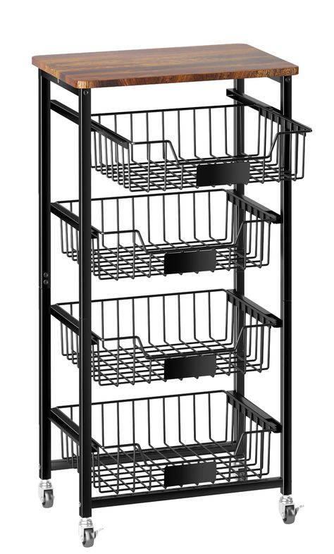 PRICES MAY VARY. Looking to Increase the Counter Space in Your Kitchen? Look no further than our versatile small kitchen cart! Designed to store and organize your fruit, vegetables, small appliances and kitchen essentials, ensuring all are easily within reach, this 5-tier kitchen organizer and storage cart is a convenient addition to any home. Expand Your Pantry Space with Our Rolling Pantry Storage Cart, which can be placed next to the pantry shelves for additional storage. It can hold potato, Kitchen Gadget Basket, Clever Kitchen Storage Baskets, Rolling Storage Cart For Pantry, Open Pantry Storage Containers, Storage Small Kitchen Appliances, Cheapest Storage Baskets For Pantry, Counter Top Storage Farmhouse, Rolling Shelf Cart Kitchen Storage, Kitchen Fruit Storage Minimalist