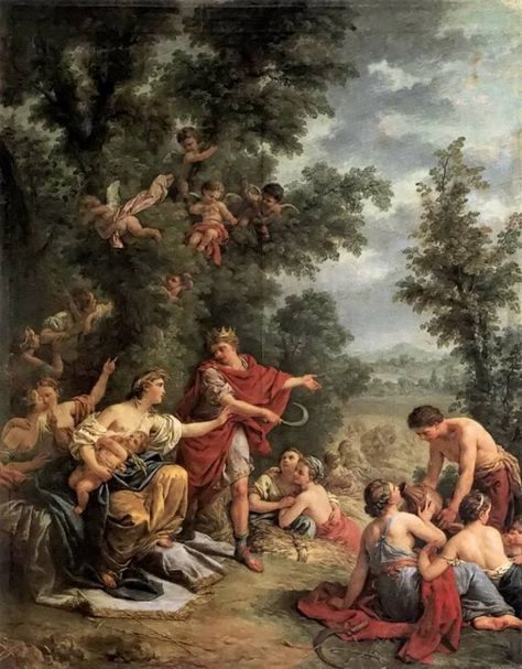 Louis Jean François Lagrenée. Ceres (Demeter) teaching Triptolemos agriculture, 1769 ,Versailles Roman Literature, Baroque Painting, Paul Rubens, Sacred Plant, Peter Paul Rubens, History Painting, Baroque Art, Baby Boom, Painting Reproductions