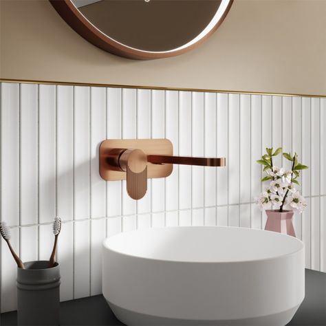 A quick tip to refresh your bathroom 🫧 If you don't have the time for a full interior makeover, simply upgrade your tap for a brand new look! Though it might seem like a small detail, a tap is one of the most frequently used fixtures in your bathroom. Its design and functionality are noticed by everyone who enters, making it a key element in enhancing your bathroom's overall aesthetic and ensuring a positive experience. Whether you're looking to add elegance with a tall tap design, a spa-l... Fluted Wall, Small Bathroom Suites, Square Shower Enclosures, Wet Room Screens, Electric Showers, Wall Mounted Taps, Frameless Shower Enclosures, Bath Shower Screens, Perfect Bathroom