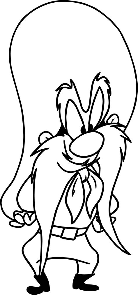 awesome Yosemite Sam Looney Tunes  Looney Tunes Coloring Page Looney Tunes Stencil, Looney Tunes Characters Drawing, Loony Tunes Drawing, How To Draw Looney Tunes Characters, Character Coloring Pages, Kaws Painting, Grinch Coloring Pages, Scrollsaw Patterns, Super Coloring Pages