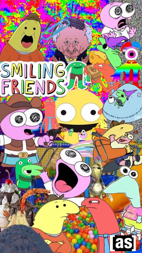 #smilingfriends #adultswim #pimsmilingfriends #wallpaper Smiling Friends, Backgrounds For Your Phone, Hello Kitty Aesthetic, Iconic Wallpaper, Friends Wallpaper, Adult Swim, Candy Shop, Of Wallpaper, Sailor Moon