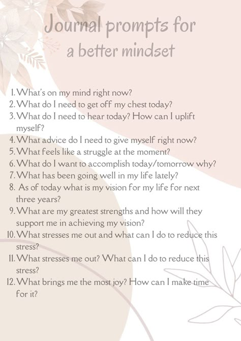 Journal Prompts For A Better Mindset, Journal Prompts For Becoming A Better Person, Self Reflecting Journal Prompts, Journal Prompts To Understand Your Emotions, Simple Journaling Prompts, Feeling Stuck Journal Prompts, Journaling Prompts For Confidence, Journal Prompts For Independence, Fun Journal Prompts For Women