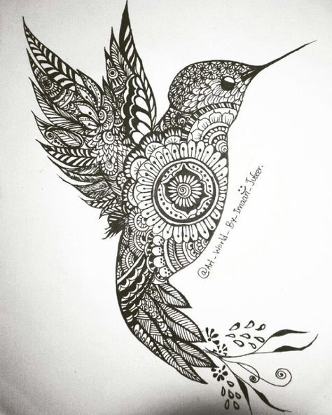 Mandala Hummingbird Tattoo, Mandala Bird Tattoo, Tattoos Hummingbird, Mandala Bird, Hummingbird Flower Tattoos, Magpie Tattoo, Robin Tattoo, Tummy Tattoo, Tattoo Mandala