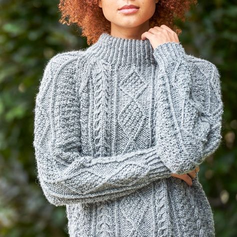 Cable Knit Sweater Pattern Free, Free Aran Knitting Patterns, Cable Sweater Pattern, Cable Knit Sweater Pattern, Aran Knitting Patterns, Cable Knitting Patterns, Knitting Patterns Free Sweater, Tweed Yarn, Jumper Patterns