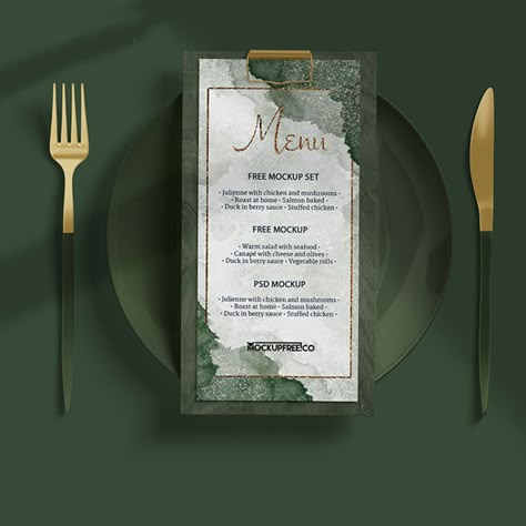 Menu Mockup Free, Delivery Branding, Menu Design Layout, Watercolor Menu, Graphic Design Mockup, Book Restaurant, Menu Card Design, Menu Mockup, Birthday Menu