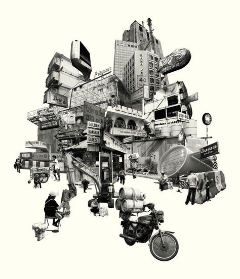 Photomontage Architecture, Collage Architecture, City Collage, Collage Inspiration, Collage Drawing, Architecture Collage, Architecture Graphics, Diagram Architecture, Arte Sketchbook