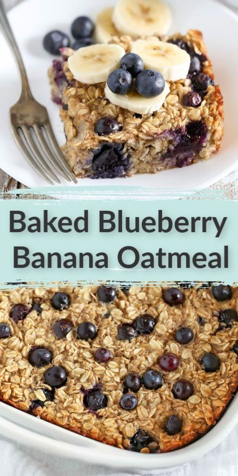 Resep Oatmeal, Weight Watcher Desserts, Budget Food, Banana Baked Oatmeal, Menu Sarapan Sehat, Baked Oatmeal Recipes, Low Carb Dessert, Quick Healthy Breakfast, Banana Oatmeal