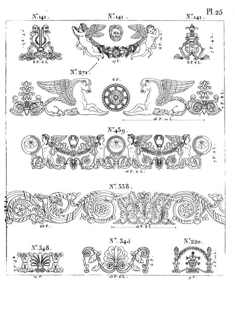 Empire Style Designs and Ornaments Ornament Design Art, Ornate Victorian Designs, Victorian Ornaments Design, Baroque Ornament Design, Medieval Ornament, Neoclassical Ornament, Rococo Ornament Drawings, Empire Tattoo, Architecture Antique