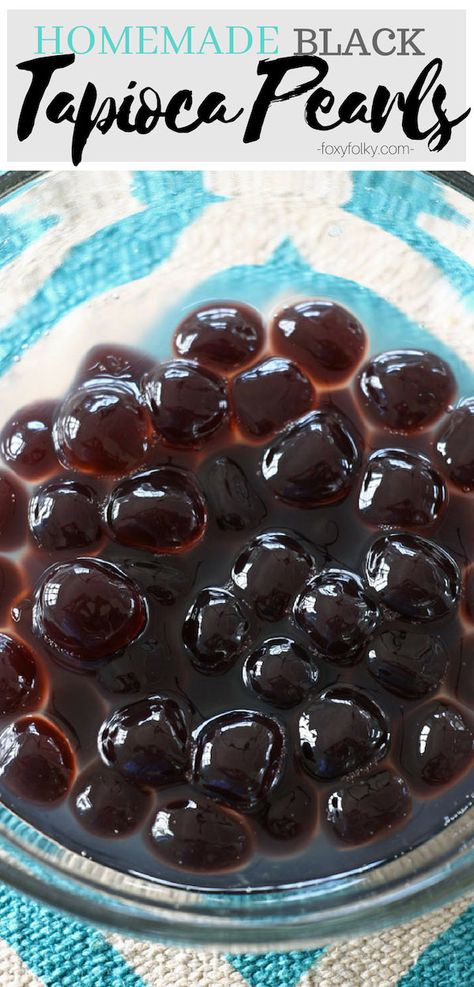 How To Make Black Boba Pearls, Diy Bubble Tea Pearls, Black Tapioca Pearls Recipe, Bubble Tea Recipe Diy Tapioca Pearls, Boba Tapioca Pearls Recipe, How To Make Bubble Tea Pearls, Diy Tapioca Pearls, Making Boba Pearls, Homemade Tapioca Pearls