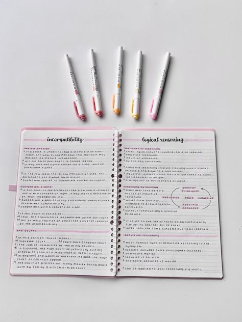 Pink study notes aesthetic inspiration Note Inspo Study Inspiration, Aesthetic Notes Definitions, Aesthetic Writing Notes Ideas, Notes With Mildliners, Writing Aesthetic Notebook School, Subtitle Aesthetic Notes, Dotted Notebook Notes, Kokuyo Campus Notebooks Notes, Notebook Writing Ideas Note