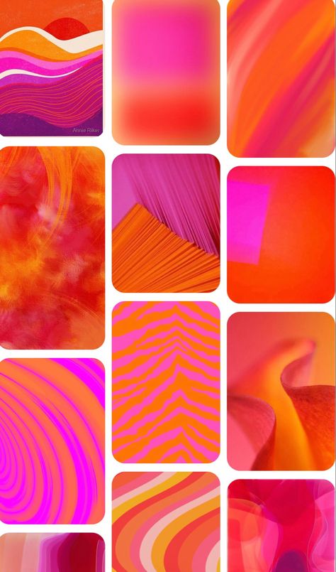 Red Orange Pink Colour Palette, Pink Orange Red Aesthetic, Pink And Orange Mood Board, Hot Pink And Orange Aesthetic, Pink Orange Color Palette, Living In A Daydream, Pink Orange Aesthetic, Pink And Orange Color Palette, Wallpaper February