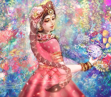 Madhavi Tuli🌸🌌❤ on Instagram: “My dear Radhe, how can I express what I experienced today…  My heart is singing the song of bliss… Words are coming but they are not worthy…” Madhavi Tuli, Wallpaper Radha Krishna, Shri Radha Krishna, Gaur Nitai, Srimati Radharani, Shree Radha, High Quality Wallpaper, Shri Radha, Indian Mythology