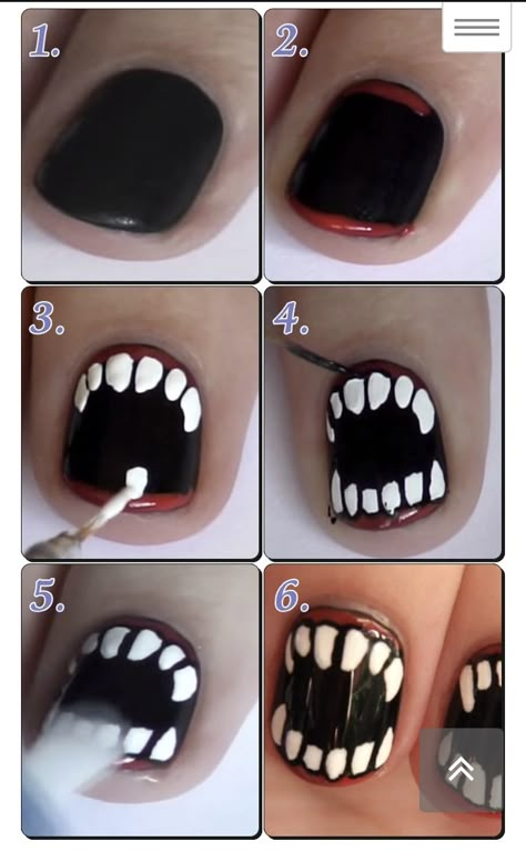 Halloween Nails Easy, Cute Halloween Nails, Mens Nails, Punk Nails, Goth Nails, Grunge Nails, Pretty Gel Nails, Really Cute Nails, Finger Nails