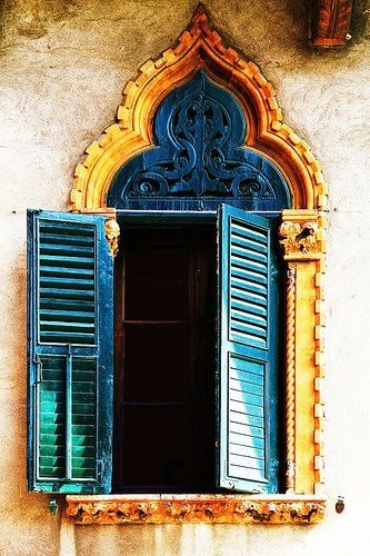 Amazingly intricate window in #Morocco. #Travel #Architecture An Open Window, Blue Shutters, Beautiful Windows, Open Window, Beautiful Doors, Life Pictures, Moroccan Style, Shutters, Architecture Details