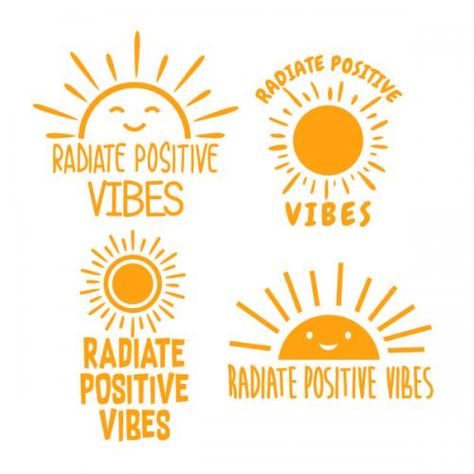 Radiate Positive Vibes SVG Cuttable Designs Beta Projects, Radiate Positive Vibes, Tatoo Inspiration, Chalkboard Lettering, Radiate Positivity, Joy Art, Art Embroidery, Crafts To Make And Sell, Vector Clipart