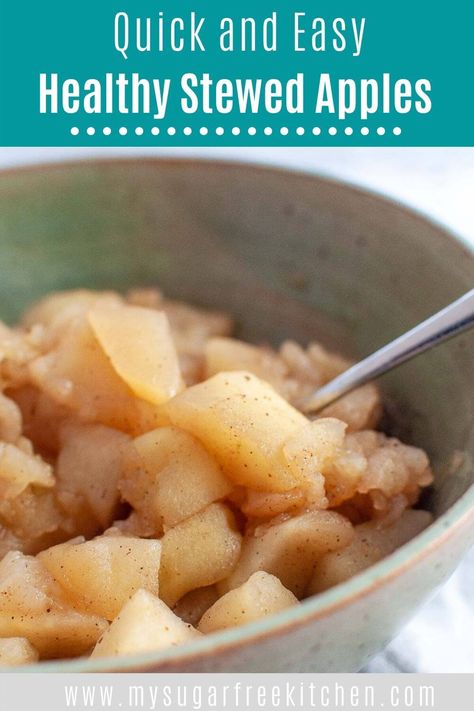 Sweet and chunky healthy stewed apples, ready in under just 15 minutes. Serve hot or cold, for breakfast, dessert or anything in between. How To Stew Apples, Apple Recipes No Sugar, Healthy Apple Pie Filling, Stewed Apples Recipe, Pressure Cooker Stew, Yogurt Oats, Apples With Cinnamon, Stewed Apples, Healthy Apple Pie